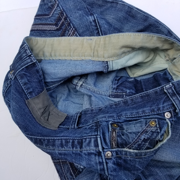 ARMANI EXCHANGE BLUE DISTRESSED MENS JEANS SIZE 28 × 30 - Picture 9 of 12